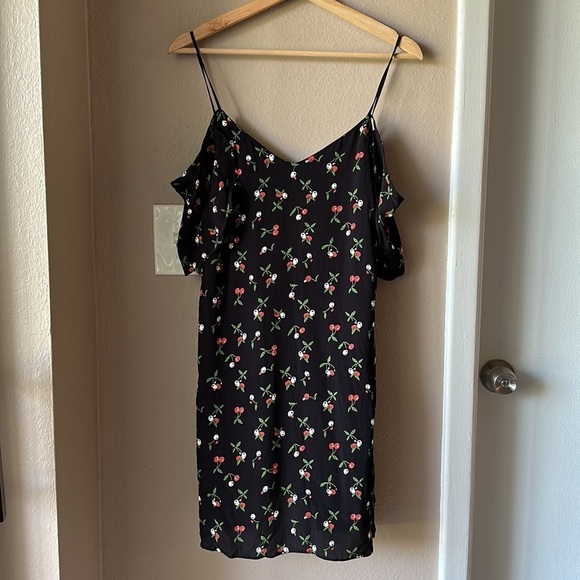 HONEY PUNCH Cherry Print Cold Shoulder Mini Dress - Picture 6 of 11